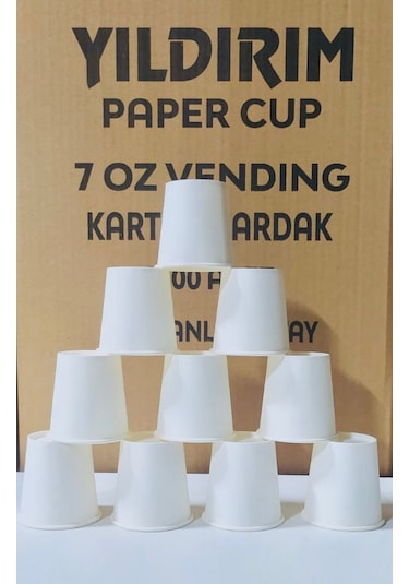 7 Oz Baskısız Karton Bardak 2500 Adet