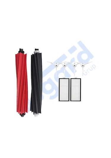 Roborock Q5, Q5+, Q5 Pro,q5 Pro+ Uyumlu 1 Ana Fırça 4 Yan Fırça 2 Filtre Pkt-iasgf0000458