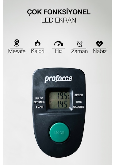 Proforce Manyetik Eliptik Fitness Bisikleti Blackway Siyah