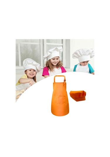 Suntek Çocuk Önlüğü Chef Şapka Seti Crafting Pişirme