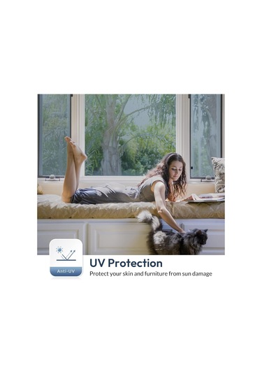 One Way Pencere Tonu, Buzlu Cam Pencere Filmi, 17.5 X 6,5 Feet