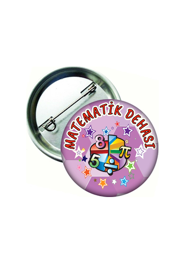Panayırı Matematik Dehası Rozeti 20 Adet Çok Renkli
