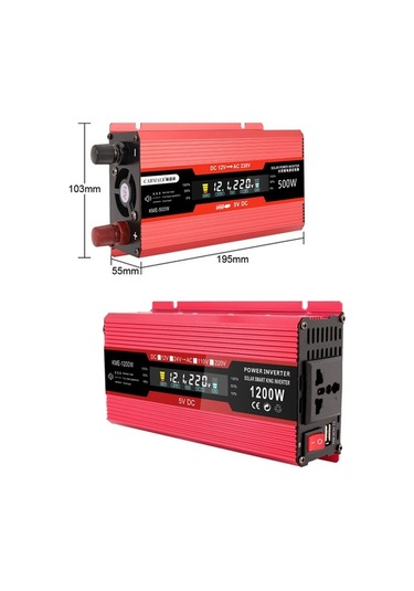 Dancemonkey 500w Araba Güç İnvertörü 12v İla 220v Ac Dönüştürücü Güneş Enerjisi