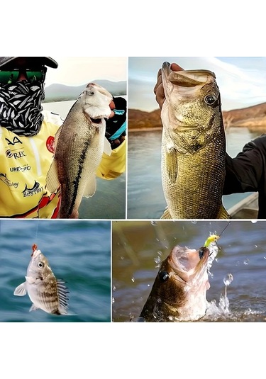 Fochsia 56 Parça Balıkçılık Seti: 5g 7g 10g 14g Kurşun Ağırlık 6 Jig Kafa 50 Yumuşak Yem İle 10g/0.353oz Taze Ve Tuzlu Su Balık Avı