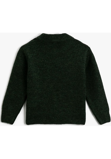 Koton Basic Düz Triko Kazak Yeşil 3wkb90003tt 3WKB90003TT750 Yeşil