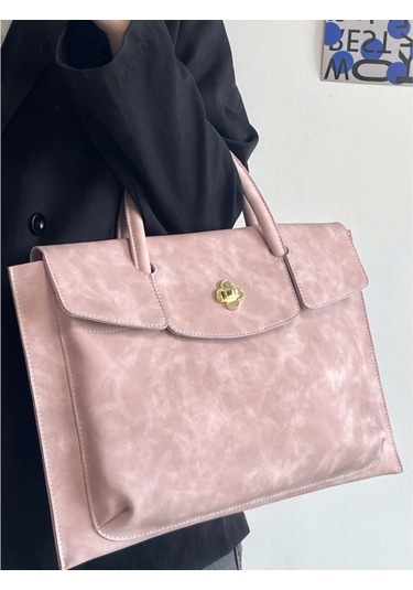 Vkemall Kadınlar İçin 15.6/16 İnç Çalışma Çanta - , Huawei, Lenovo Xiaoxin Air Uyumlu - Günlük Seyahat Ve Belgeler İçin El Çantası Pembe