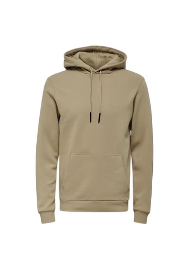 Only Erkek Kapüşonlu Sweatshirt Krem