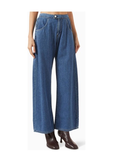 Eb Denim Eddie Bowed Jean - - Denim Kumaş - Şekilli Elegans İle Modern Tasarım Mavi