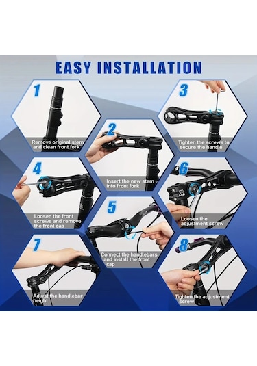 Motion003 Vxm Ayarlanabilir Bisiklet Stem 31 8mm İle 145mm Arasinda 90 Derece Araligi Siyah Aluminyum Alasimli Dag Ve Yol Bisikletleri Icin Altın