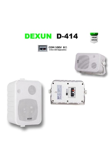 Dexun D-414 Trafolu Beyaz Duvar Hoparlörü
