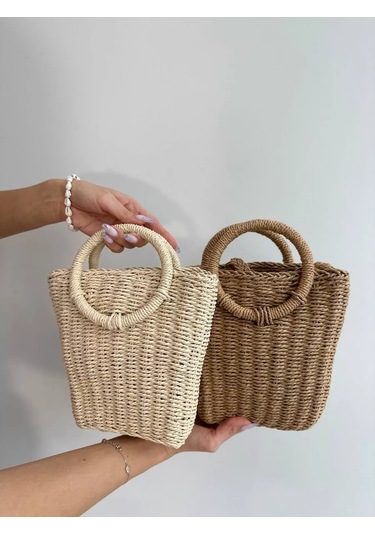 Gerundy Yazlık Hasır Çanta 216340349 Kahverengi