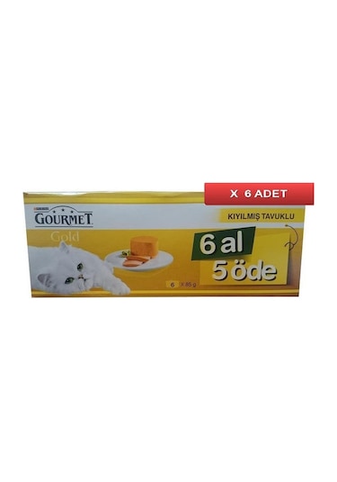 Gourmet Gold Kıyılmış Tavuklu Kedi Konservesi 6 Al 5 Öde 6'lı 6 x 85 G