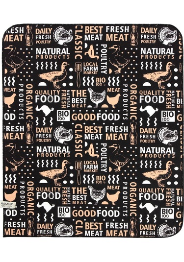 Baskılı Bulaşık Kurutma Matı 42x50 Cm Mf-068 Çok Renkli