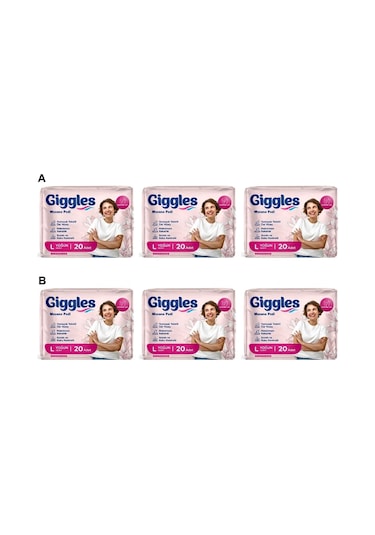 Giggles Kadın Mesane Pedi Large Bladder Pad 6x20 Paket 120 Adet L