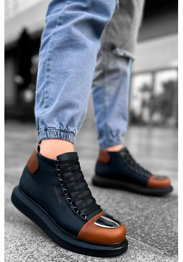 Ch267 Gst Roma Mirror Erkek Bot Sıyah/taba Renkli