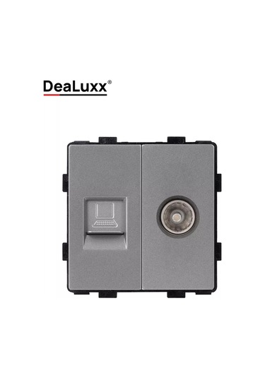 Dealuxx Elektrik Prizi Tv Ve Internet Cat5e , Gri 196495127
