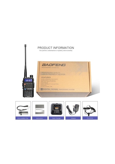 Valkyrie Baofeng BF-F8HP Dual Band 8 W Profesyonel El Telsizi - 3. Nesil Uv-5r