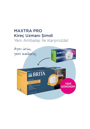 BRITA MAXTRA PRO Kireç Uzmanı Su Arıtma Filtresi, 12'li