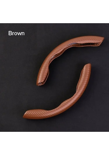 Ayrılmış Yarım Karbon Araba Direksiyon Kapağı Kaymaz Direksiyon Kapağı Pink Pink