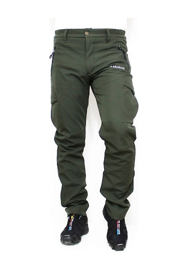 Mudwill Softshell Kargo Cepli Kışlık Pantolon-Haki