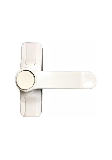 Pvc Pencere Emniyet Çocuk Güvenlik Kilidi Düğmeli Metal Beyaz