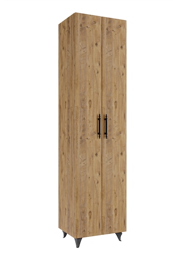 Ae-3085 Selen Çok Amaçlı Çam Dolap 7 Raflı, 2 Kapaklı Mutfak