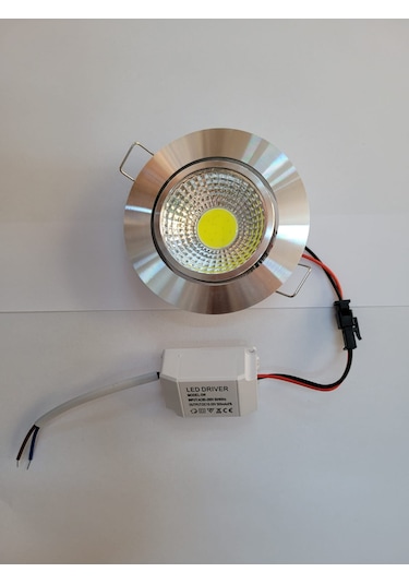 Valens 5 Watt Krom Kasa Beyaz Işık Trafolu Cob Led Spot 6 Adet