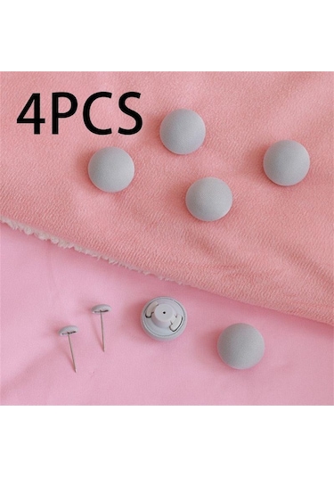 Gri 4 Adet-yorgan Çarşaf Yorgan Klipsi Kaymaz Battaniye Tokaları Nevresim Anti-run Artefakt Çok Fonksiyonlu Yorgan Sabitleme Klipsi Sabitleyici