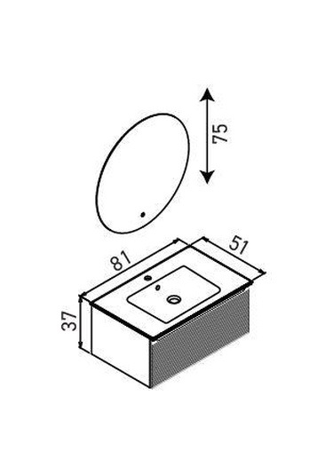 Orka Olbia 80 Cm Mat Antrasit Banyo Dolabı Takımı Ve Boy Dolabı Beyaz