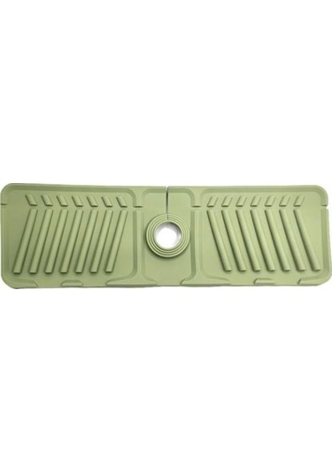 Novahub Yeşil Musluk Mat Çok Fonksiyonlu Lavabo Drenaj Mat Tezgah Koruyucu Sıçramaya Dayanıklı Ped Silikon Mutfak İçin Yeşil