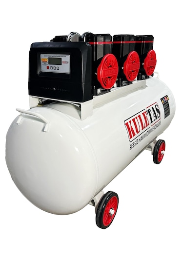 Kuletaş 200 Litre 6 Hp Sessiz Yağsız Premium Kafa Hava Kompresörü