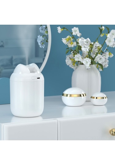 Dianziye Kedi Desenli Mini Nemlendirici - Usb Taşınabilir 220ml Ultrasonik Buhar Atomizer 7 Renk Led Işıklı Sessiz Oda Araç Ev Kullanıma Uygun