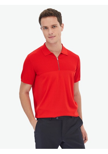 Kip Nar Çiçeği Polo Yaka Jakarlı Triko Çok Renkli