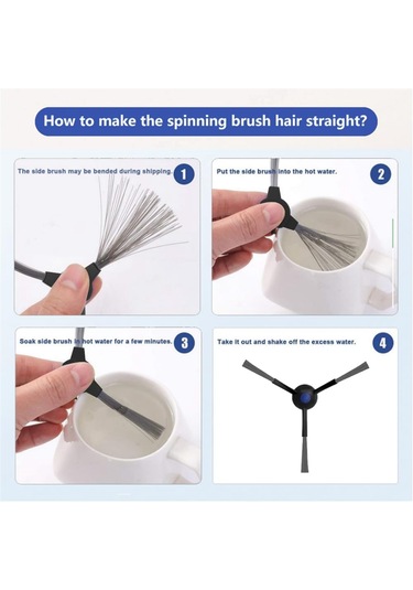 Xiaaokeji Robot Süpürge Aksesuarları Ana Yan Fırça Paspas Filtre Toz Torbaları