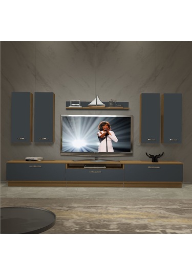 Decoraktiv Trendstyle 8d Mdf Tv Ünitesi Tv Sehpası Pera - Antrasit