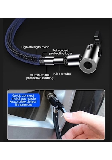 Sones Araba Taşınabilir Mini Kablolu Pointer Lastik Şişirme Pompası