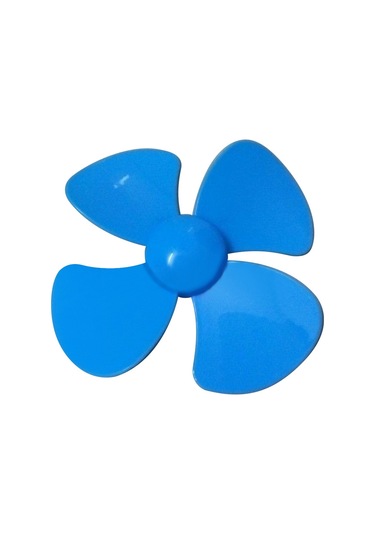 Dört Yaprak Pervane 8 CM Çapında Mavi 5 Adet