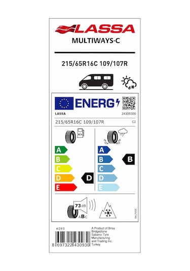 Lassa Lassa Multıways-C 215/65 R16C 109/107R Dört Mevsim Lastiği 2026