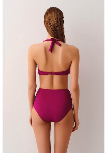 Suwen Kalın Bağcıklı Straplez Bikini Üst Sbn25680c1283 Vişne