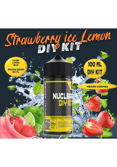 Nuclear 100 Ml Dıy Kit Strawberry İce Lemon Gıda Aroma 20 Ml Aroma İçerir