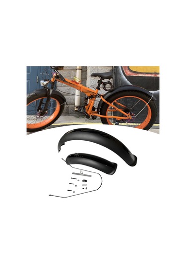 Suntek Bisiklet Çamurluk Ön Arka Set Dağ Bisikleti Için 26 Siyah