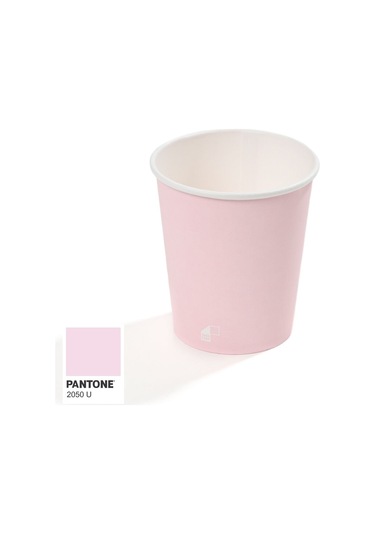 8 Oz Single Wall Baskılı Karton Bardak Pembe 2000 Adet 2000