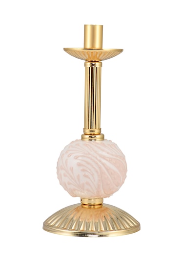 DEDE TEKLİ BORULU KREM ÇİNİLİ MUMLUK GOLD DEKORATİF OBJE