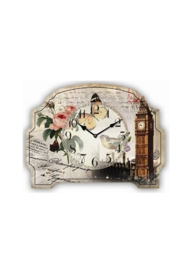 AHŞAP SAATLER › Saatler-MB BİG BEN TEMALI DUVAR SAATİ-24*13*3 CM Ahşap