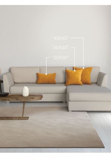 Br Perle Home Daily Series Safran Rengi Kırlent Yastık Kılıfı Safran