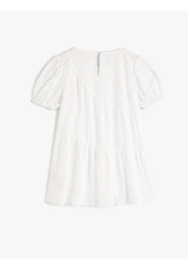 Koton Elbise Fistolu Kısa Kollu Yuvarlak Yaka Pamuklu Beyaz 4skg80050aw Beyaz Koton Elbise Fistolu Kısa Kollu Yuvarlak Yaka Pamuklu Beyaz 4skg80050aw Beyaz