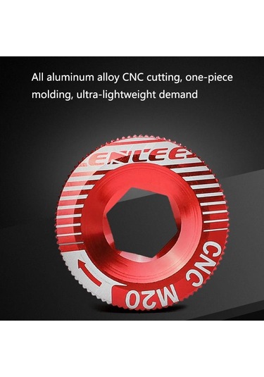 Sones Enlee Alüminyum Bisiklet Krank Kapağı Krank Vidaları, Renk: M18 Siyah