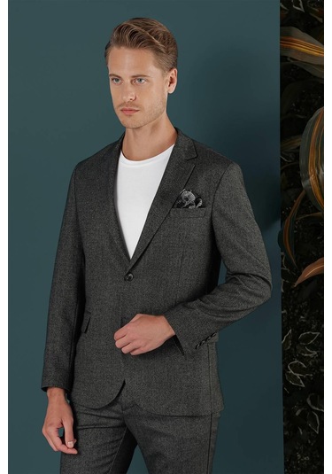 C 658 Slim Fit Siyah Spor Ceket Siyah