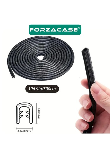 Forzacase 5 Metrelik Araba Kapı Kenar Koruma Şeridi Rulosu Fc784