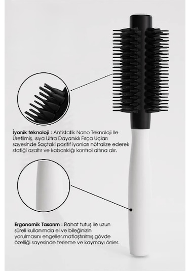 Isıya Dayanıklı Fön Saç Fırçası